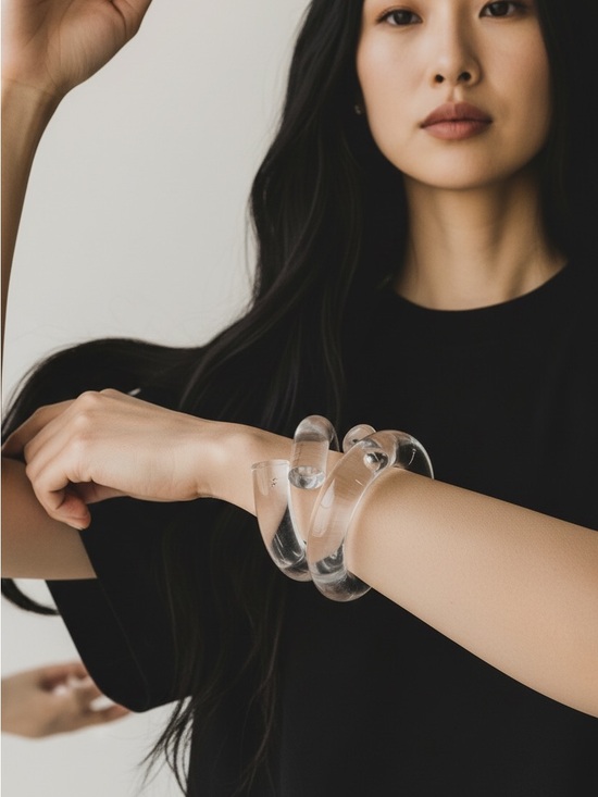Redhead Original Jewelry - Transparent Spiral Acrylic Bracelet - Minimal Women’s Jewelry